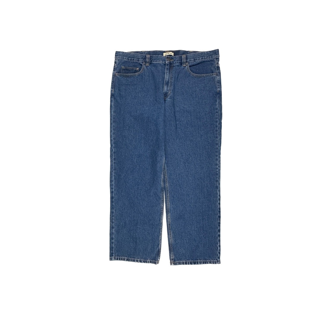 Blue Mountain Jeans Mens 42x32 Blue Straight Leg Dark Wash Denim 100% Cotton